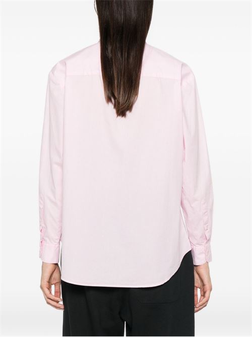 Camicia MC2 Saint Barth Brigitte Embry da donna rosa a righe con stampa Snoopy e Lucy MC2 SAINT BARTH | BRIGITTE EMBRY01927L